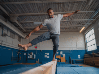 Gymnast-Balancing-Practice