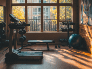 Serene-Home-Gym-with-Autumn-View